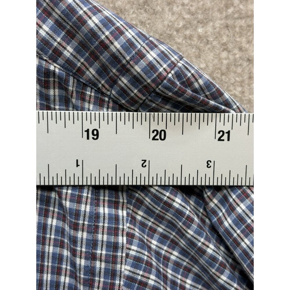 Ralph Lauren Men's Large Shirt 100% Cotton Long Sleeve Blair Button Plaid GUC - Picture 10 of 14